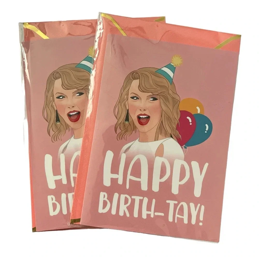 2 Taylor Swift Happy Birthday Card Swiftie Gift Eras Tour